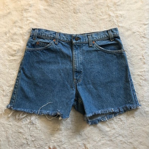 Levi's vintage 550 orange tab cut off shorts - Picture 1 of 9